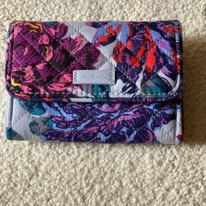 RFID Riley Compact Wallet in Neon Blooms